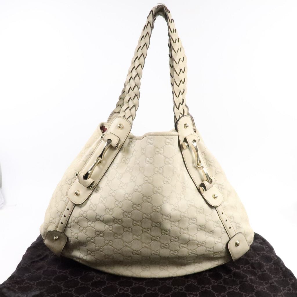 GUCCI Gucci Gg Ghw Pelham Shoulder Bag 137621 Calfskin Leather White image 10