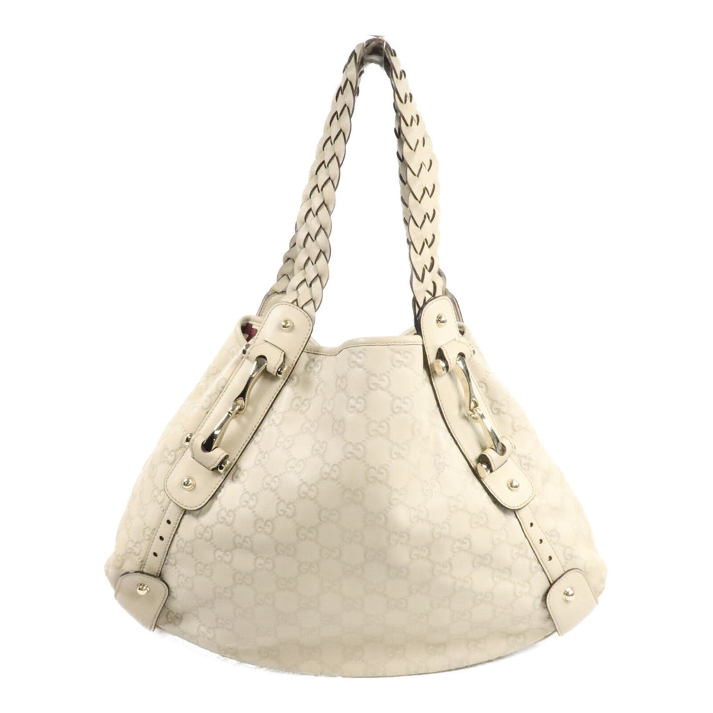 GUCCI Gucci Gg Ghw Pelham Shoulder Bag 137621 Calfskin Leather White image 1