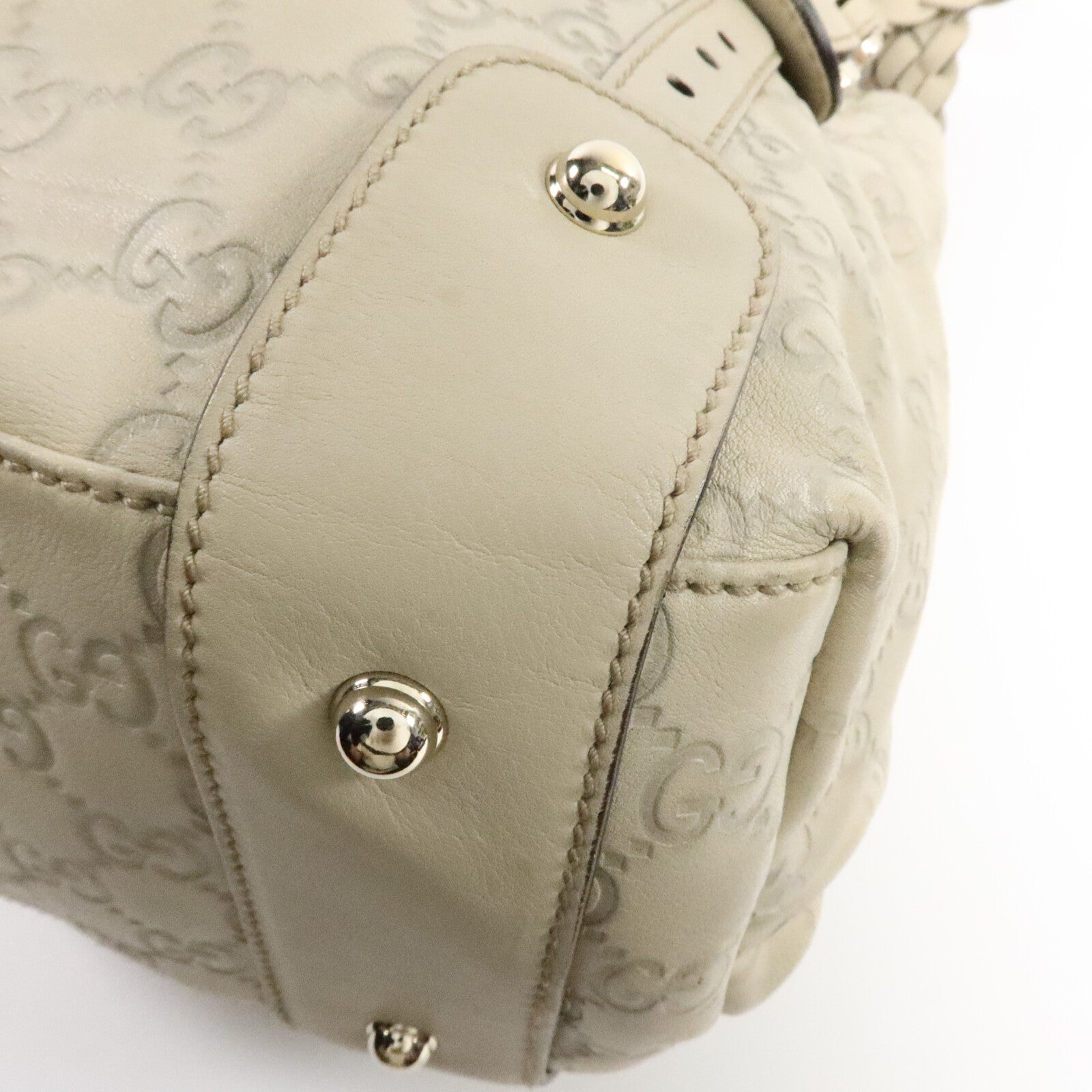 GUCCI Gucci Gg Ghw Pelham Shoulder Bag 137621 Calfskin Leather White image 11