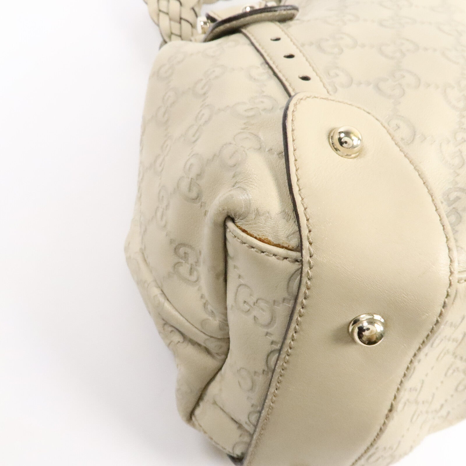 GUCCI Gucci Gg Ghw Pelham Shoulder Bag 137621 Calfskin Leather White image 12