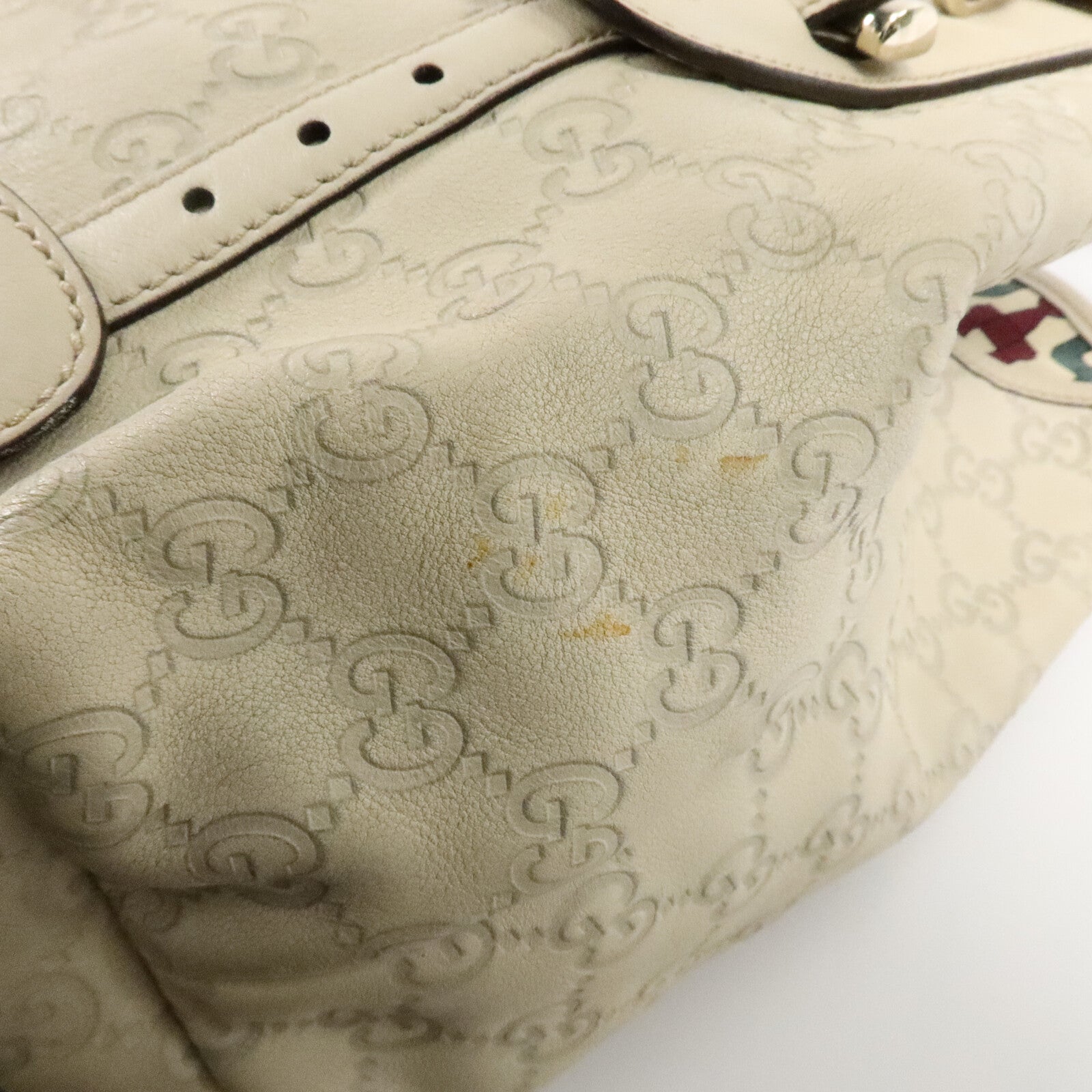 GUCCI Gucci Gg Ghw Pelham Shoulder Bag 137621 Calfskin Leather White image 15