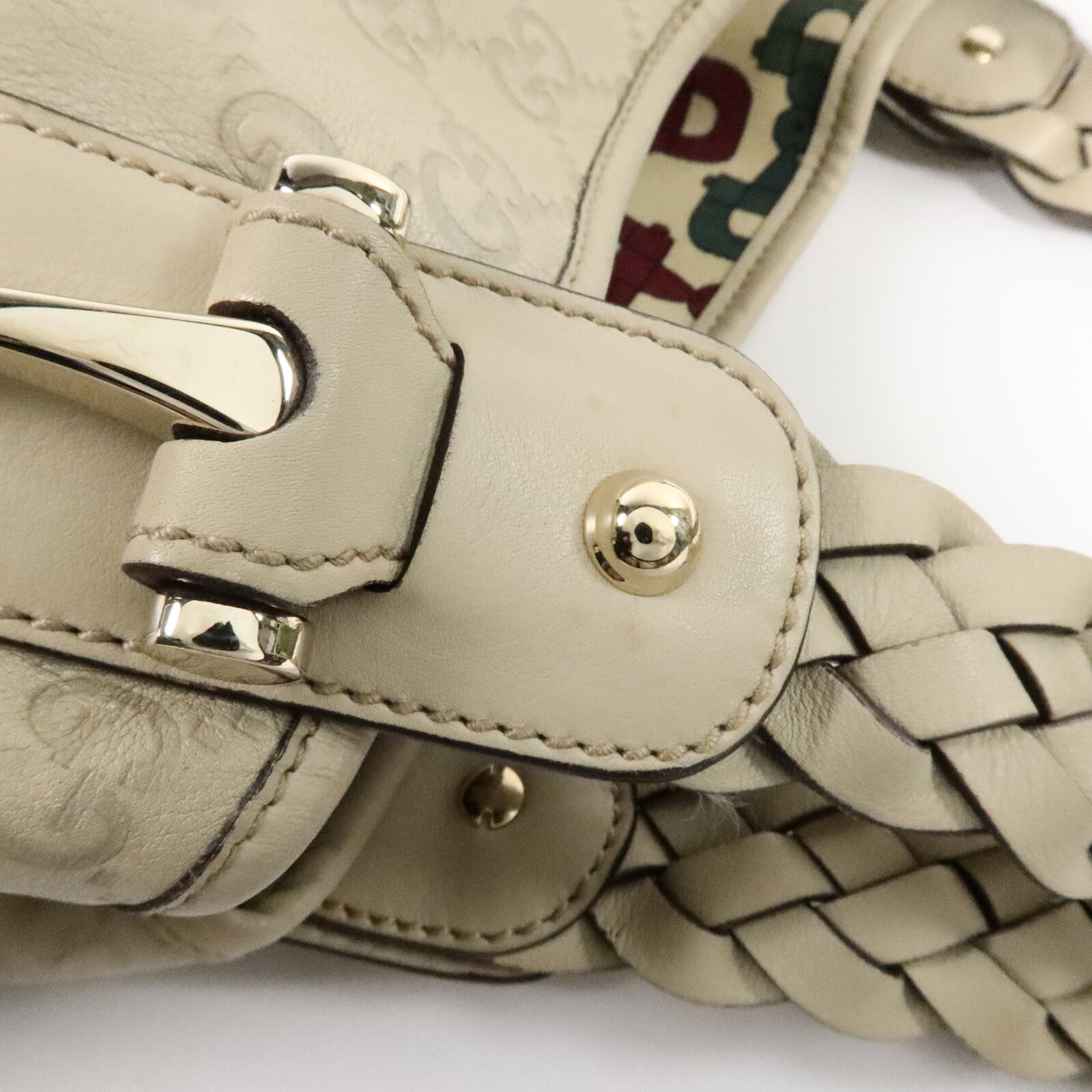 GUCCI Gucci Gg Ghw Pelham Shoulder Bag 137621 Calfskin Leather White image 16