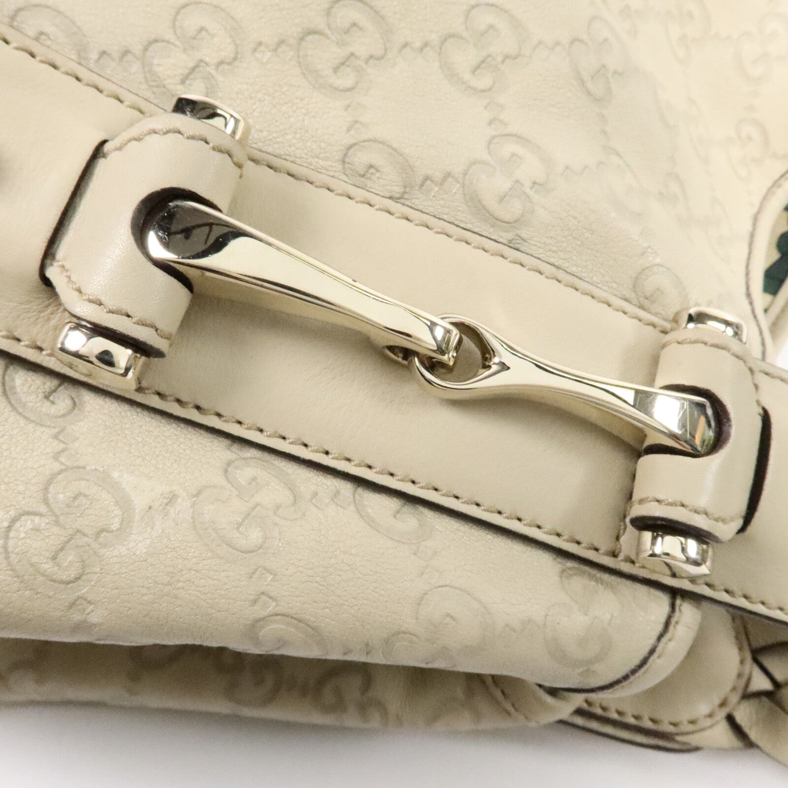 GUCCI Gucci Gg Ghw Pelham Shoulder Bag 137621 Calfskin Leather White image 7