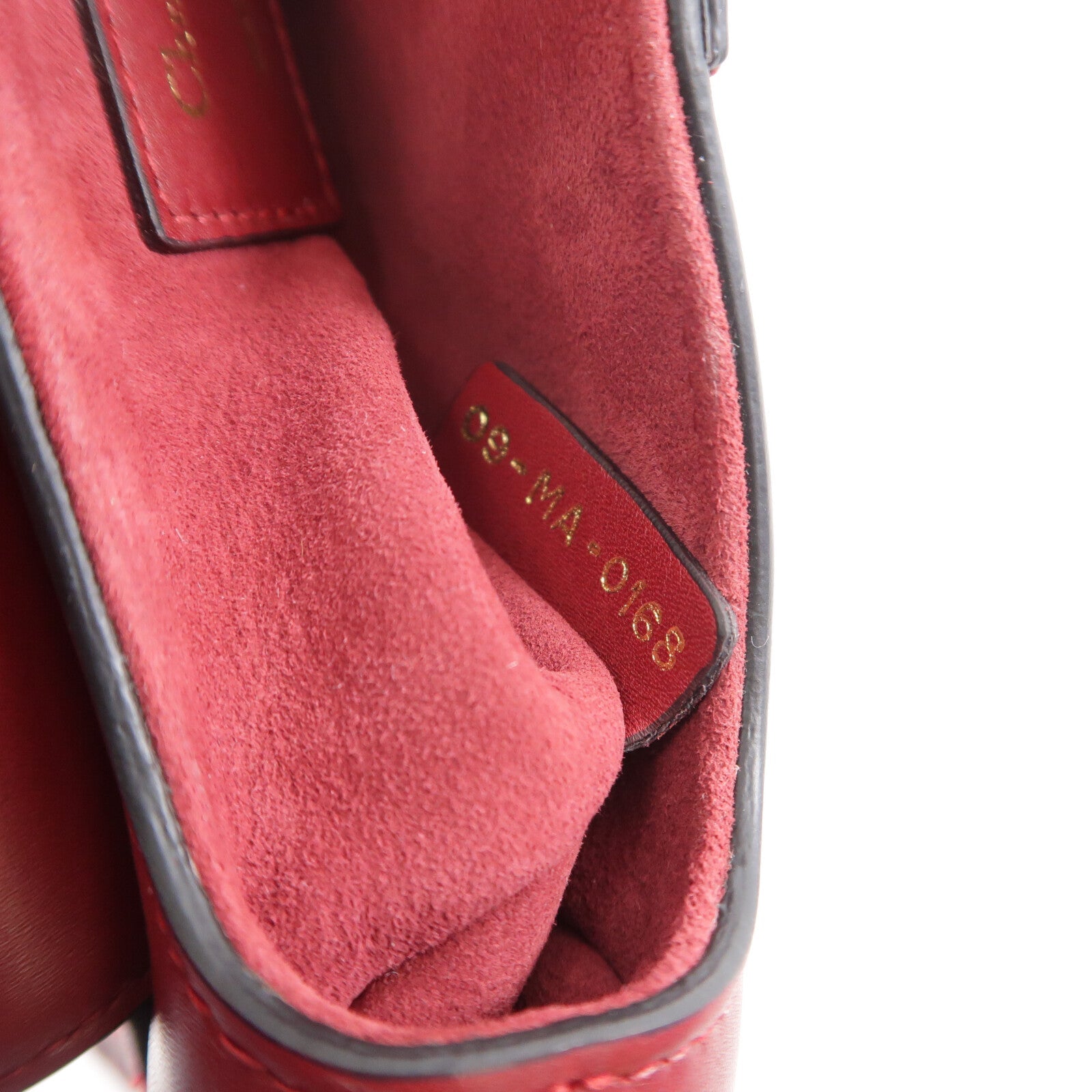 DIOR Christian Dior Cd Ghw Mini Saddle Shoulder Bag Calfskin Leather Red image 9