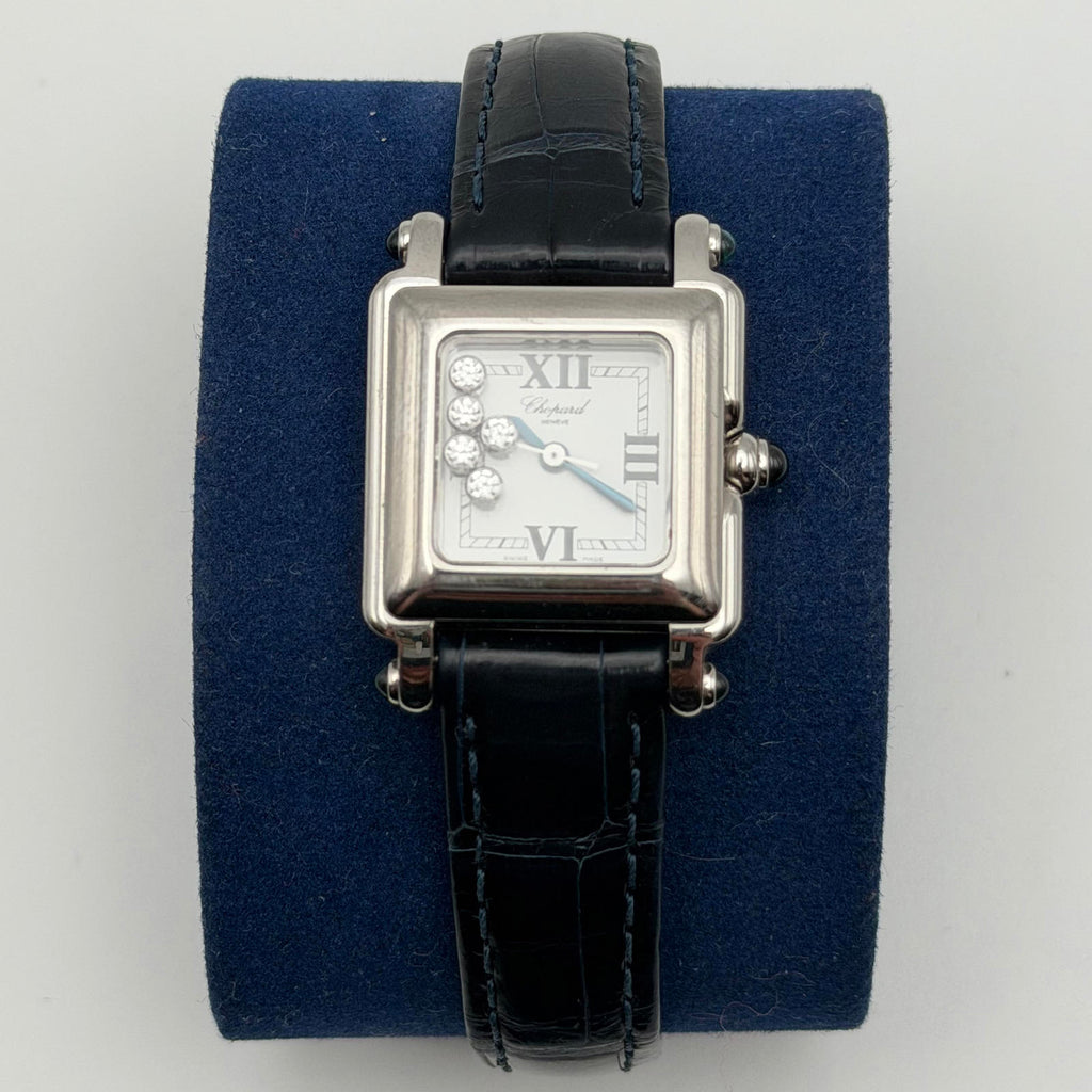 Chopard Happy Sport Diamond Square Watch – Stainless Steel – Swiss Made