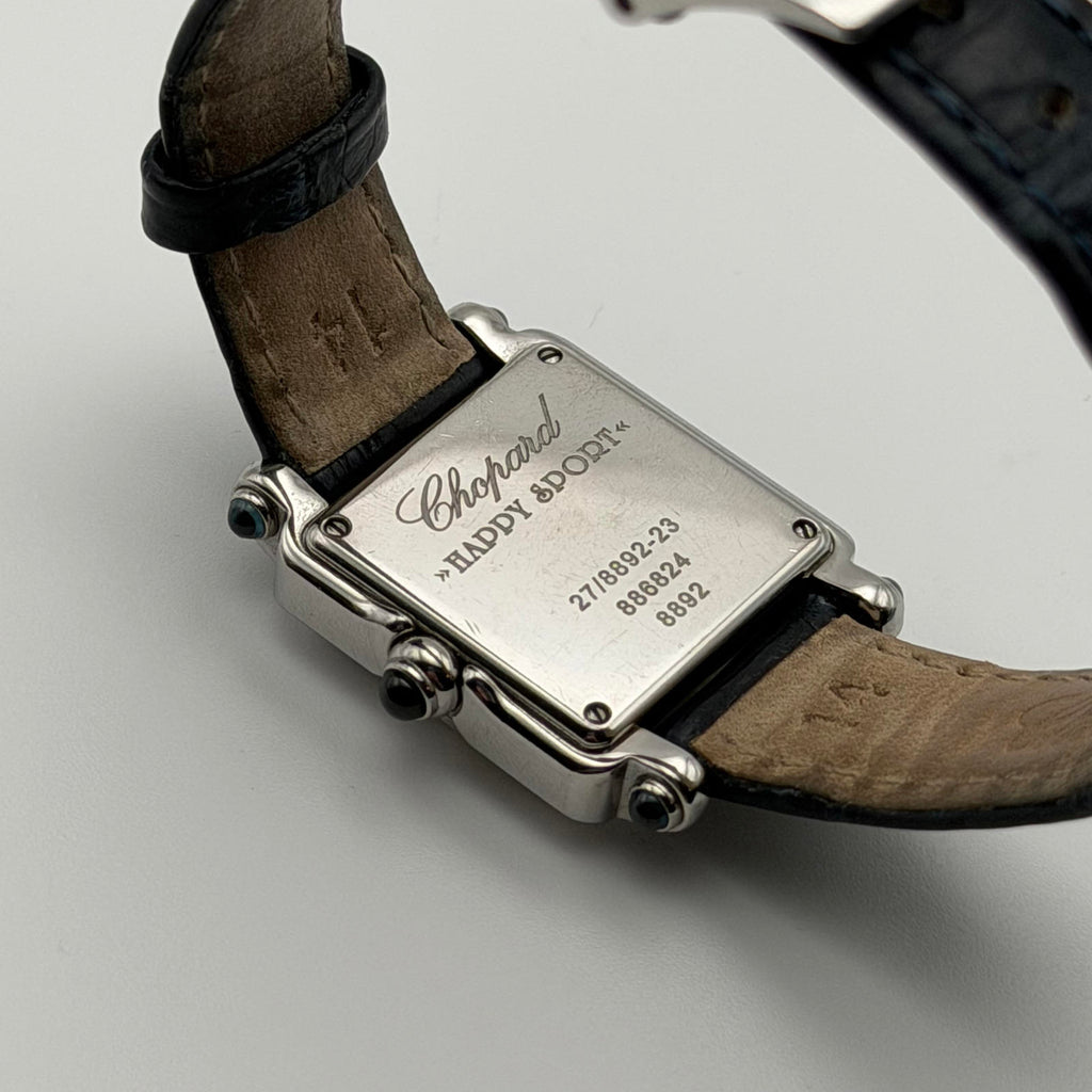 Chopard Happy Sport Diamond Square Watch – Stainless Steel – Swiss Made