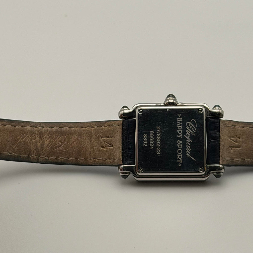 Chopard Happy Sport Diamond Square Watch – Stainless Steel – Swiss Made