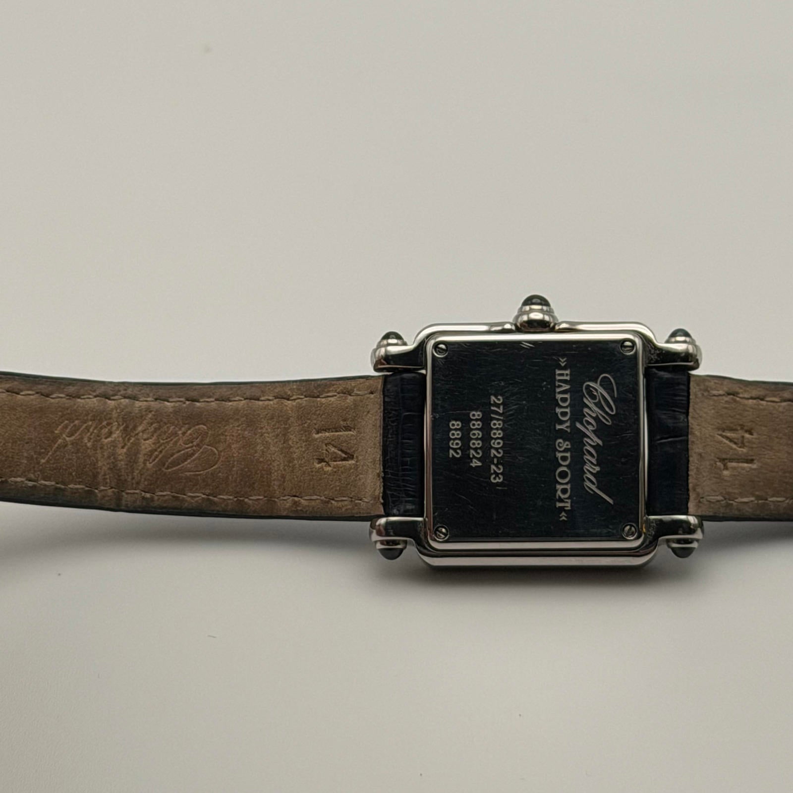 Chopard Happy Sport Diamond Square Watch – Stainless Steel – Swiss Made