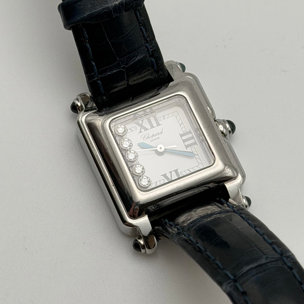 Chopard Happy Sport Diamond Square Watch – Stainless Steel – Swiss Made