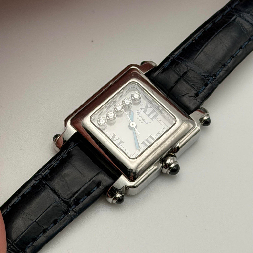Chopard Happy Sport Diamond Square Watch – Stainless Steel – Swiss Made