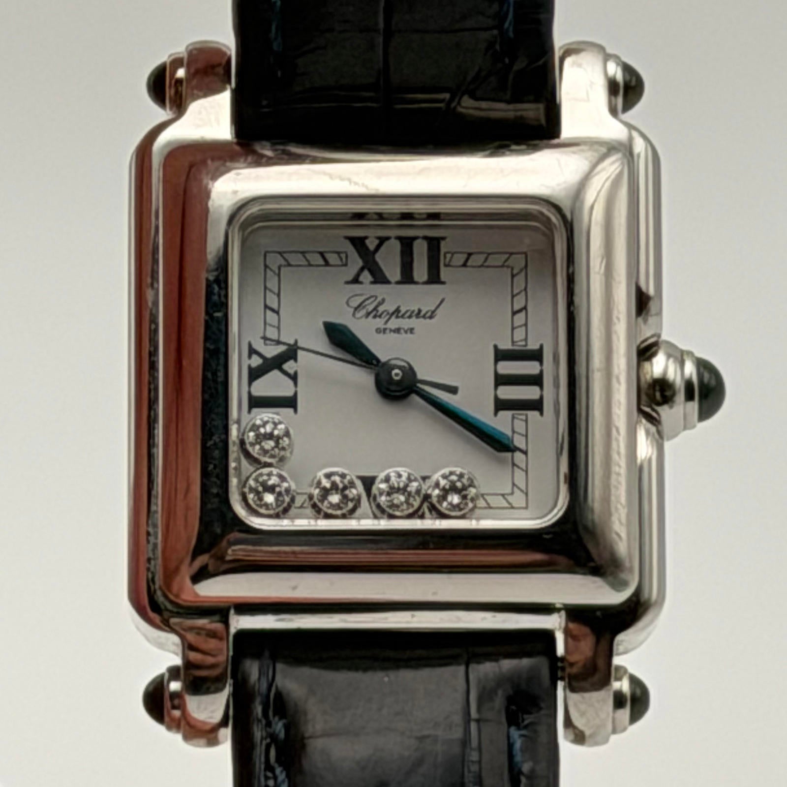 Chopard Happy Sport Diamond Square Watch – Stainless Steel – Swiss Made