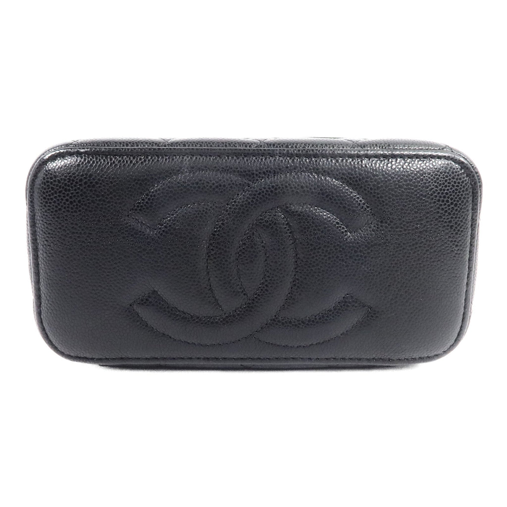 CHANEL Chanel Cc Ghw Vanity Case Chain Shoulder Bag Ap1341 Calfskin Leather Black image 4