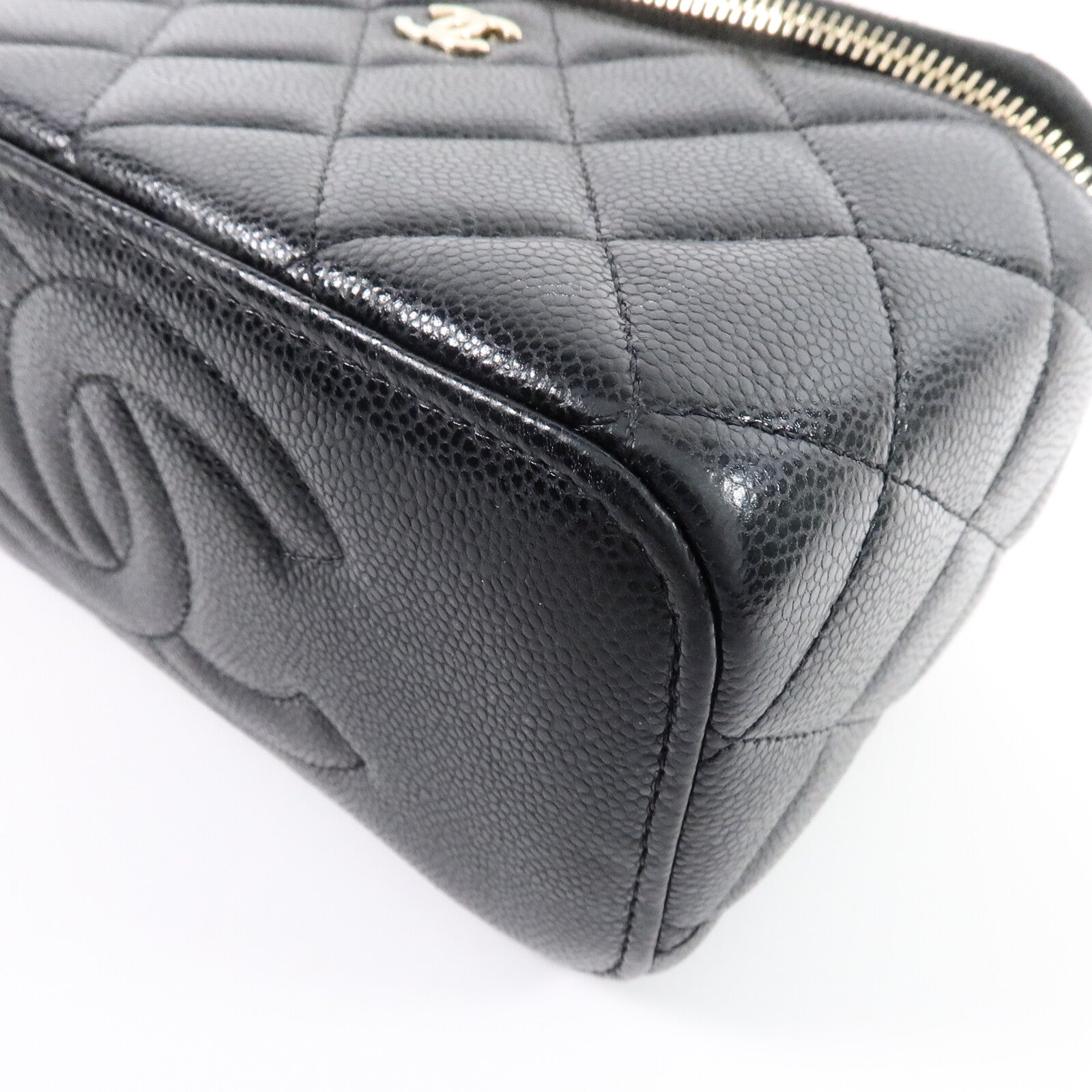 CHANEL Chanel Cc Ghw Vanity Case Chain Shoulder Bag Ap1341 Calfskin Leather Black image 11