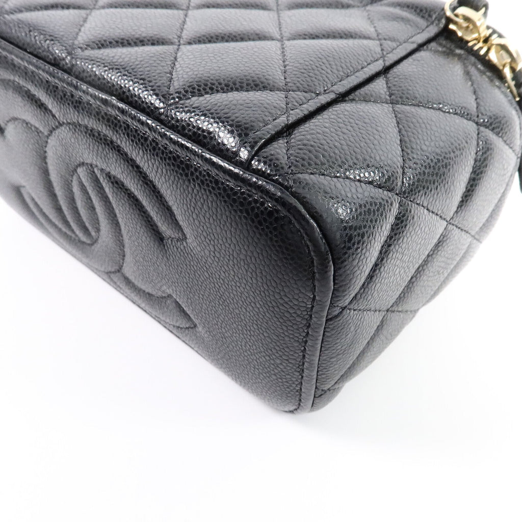 CHANEL Chanel Cc Ghw Vanity Case Chain Shoulder Bag Ap1341 Calfskin Leather Black image 13