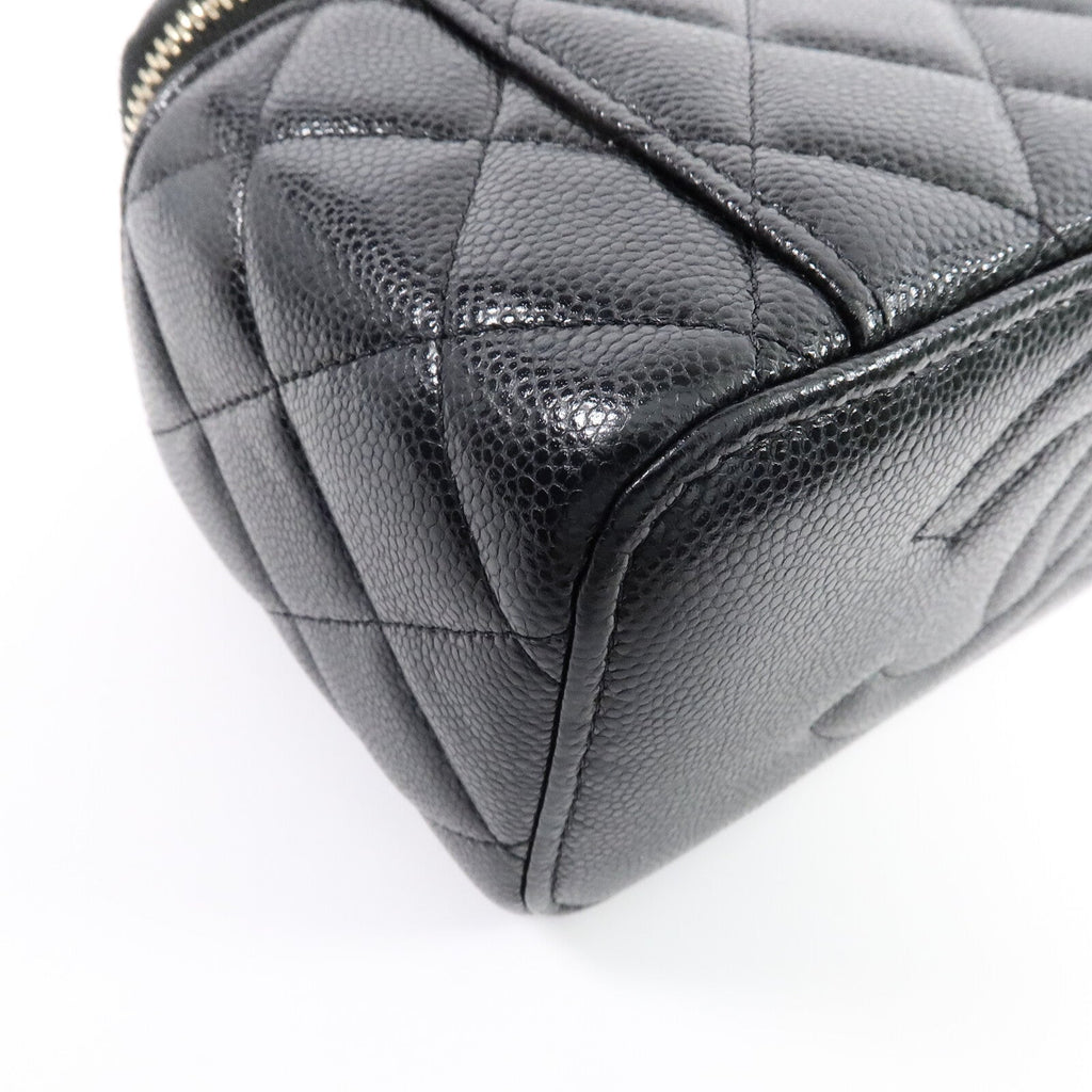 CHANEL Chanel Cc Ghw Vanity Case Chain Shoulder Bag Ap1341 Calfskin Leather Black image 14