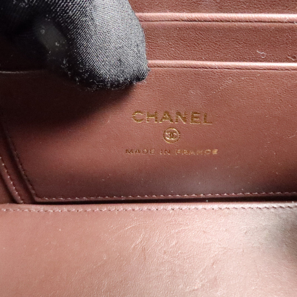 CHANEL Chanel Cc Ghw Vanity Case Chain Shoulder Bag Ap1341 Calfskin Leather Black image 6