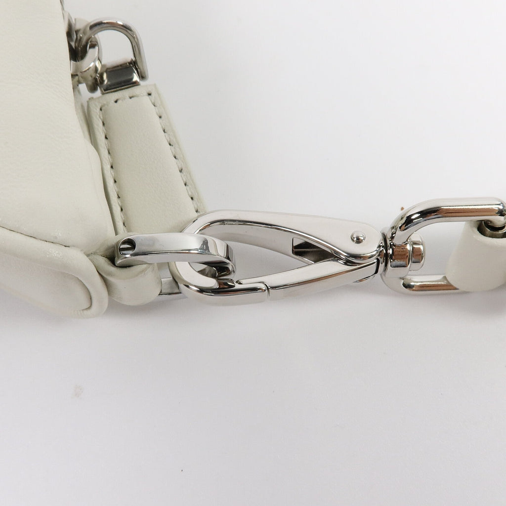 PRADA Prada Shw Triangle 2 Way Shoulder Bag Calfskin Leather White image 15