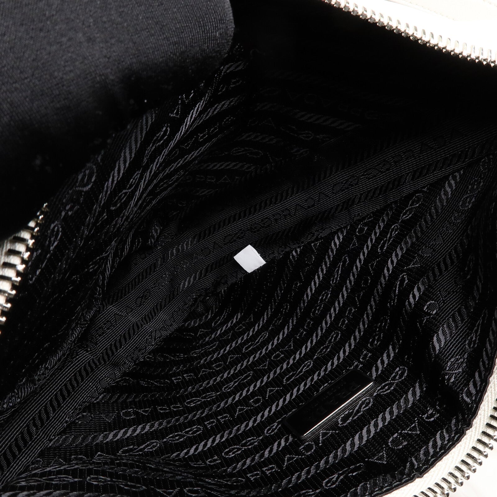 PRADA Prada Shw Triangle 2 Way Shoulder Bag Calfskin Leather White image 5
