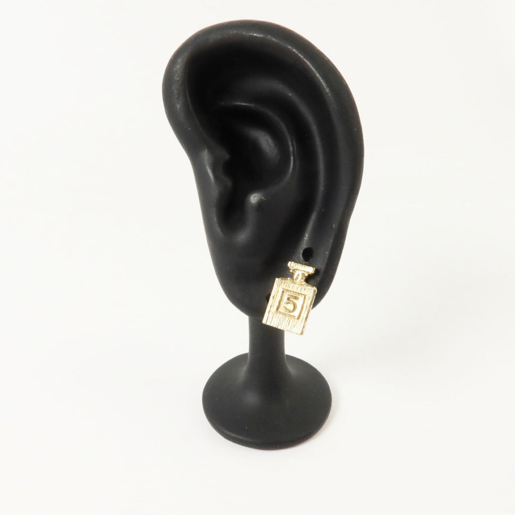CHANEL Chanel Cc Earrings Metal Gold image 7