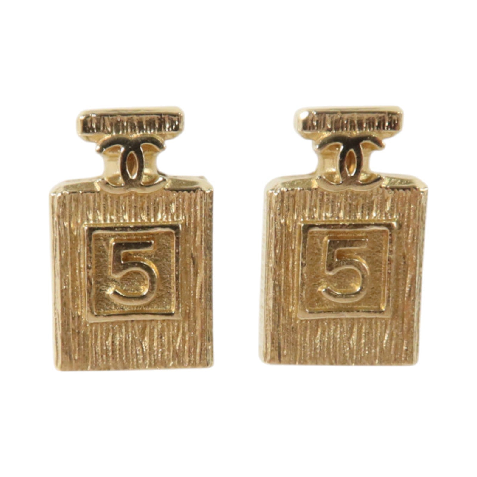 CHANEL Chanel Cc Earrings Metal Gold image 1