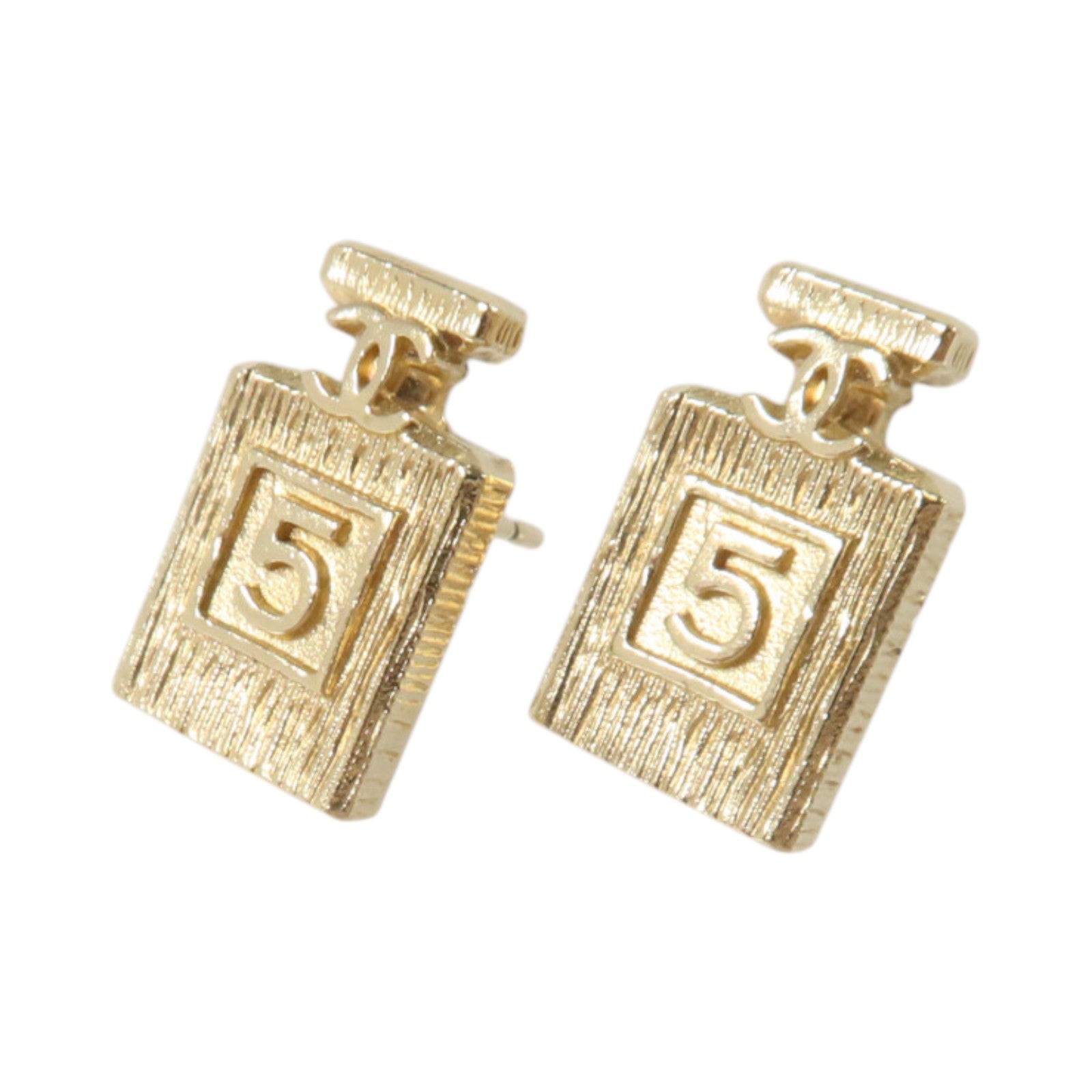 CHANEL Chanel Cc Earrings Metal Gold image 2