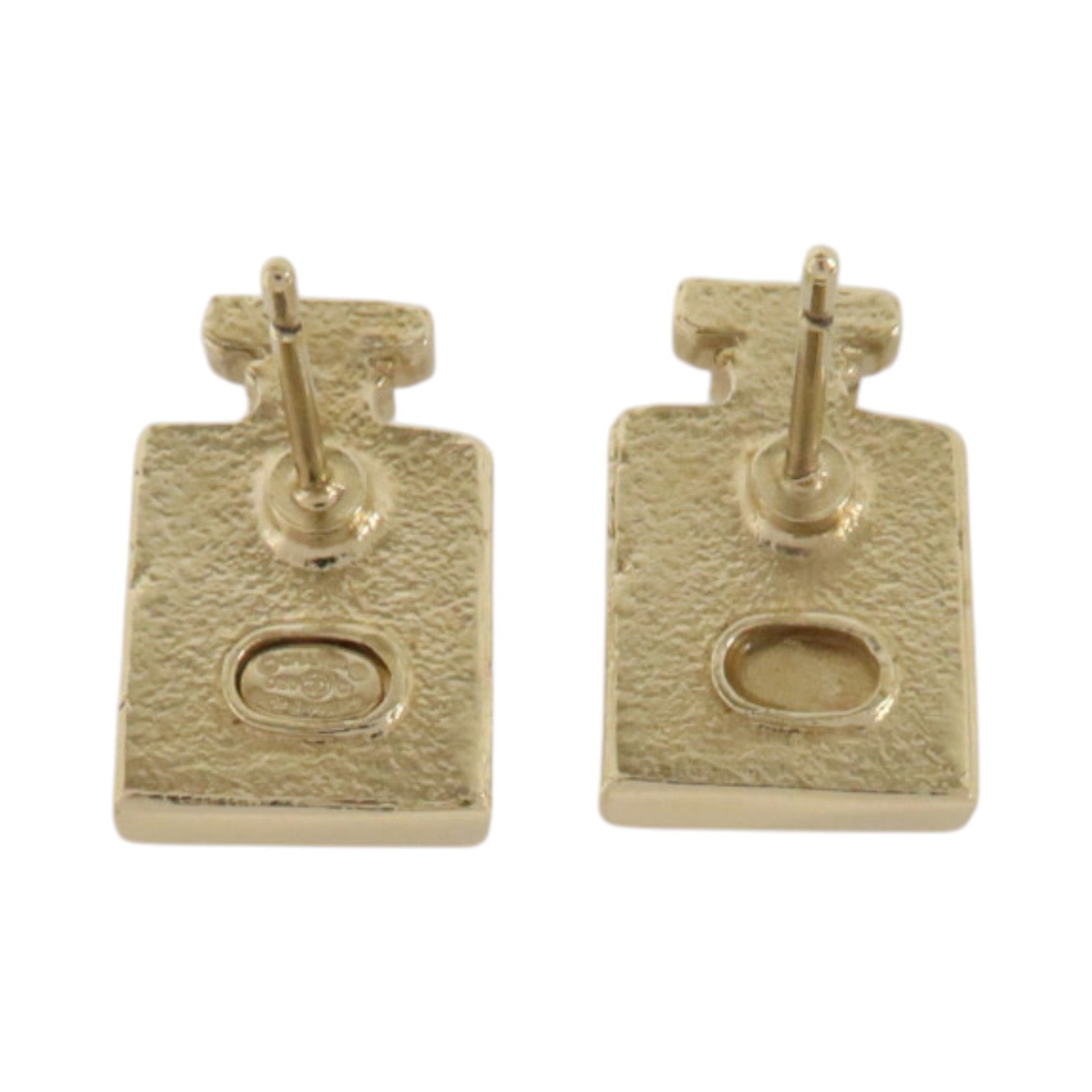 CHANEL Chanel Cc Earrings Metal Gold image 3