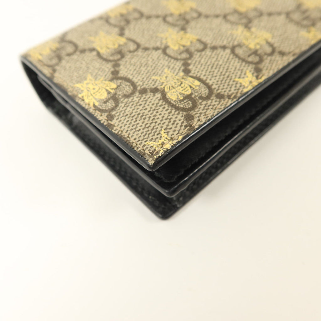 GUCCI Gucci Gg Ghw Gg Supreme Bees Folded Wallet Coated Canvas/Calfskin Leather Beige image 13