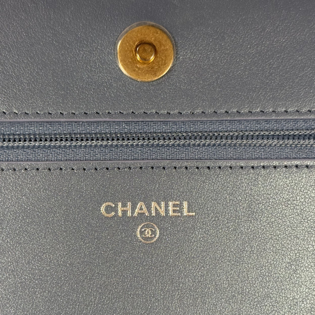 Chanel Vintage Iridescent Quilted Lambskin Flap Crossbody Bag