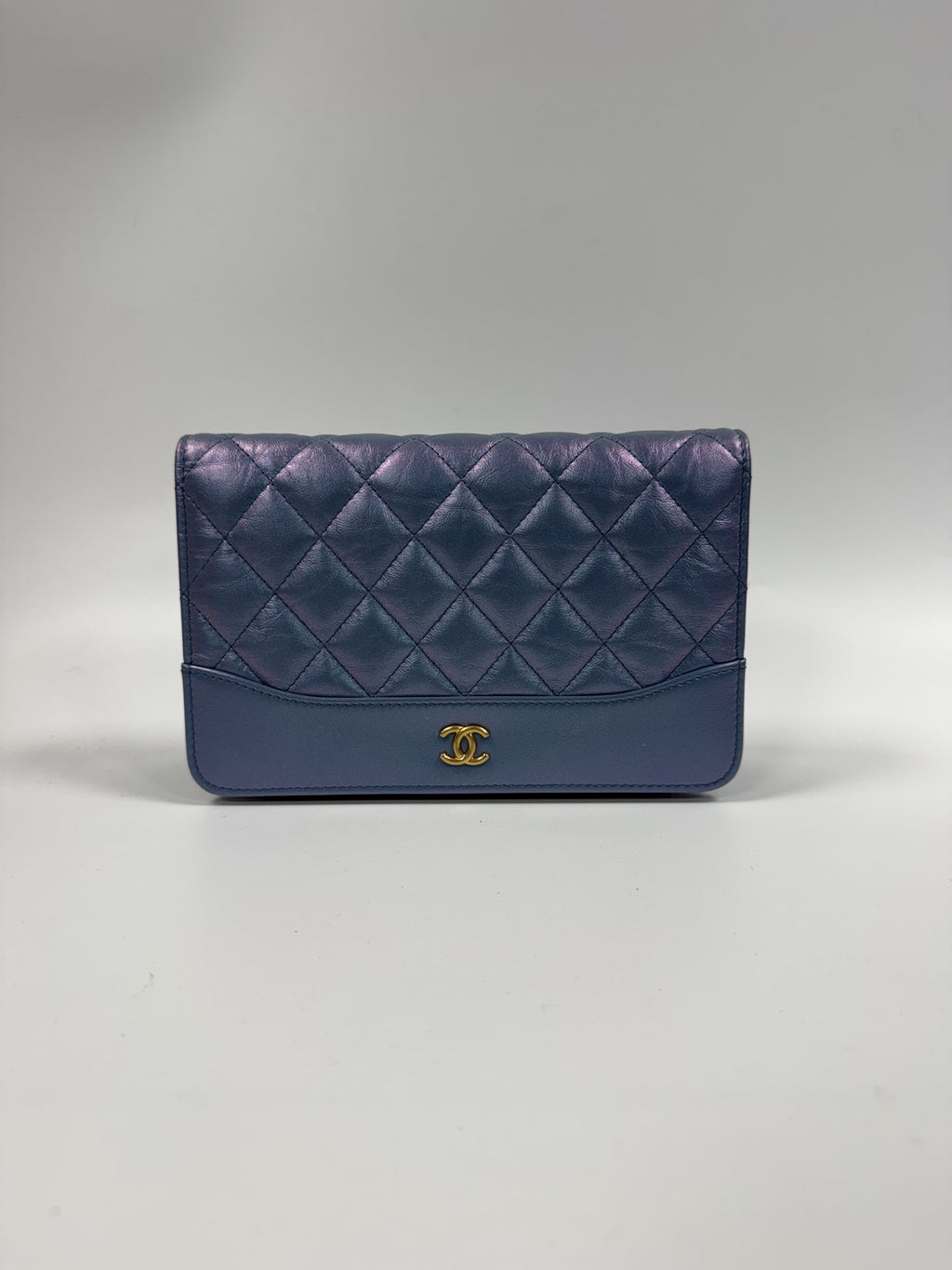 Chanel Vintage Iridescent Quilted Lambskin Flap Crossbody Bag