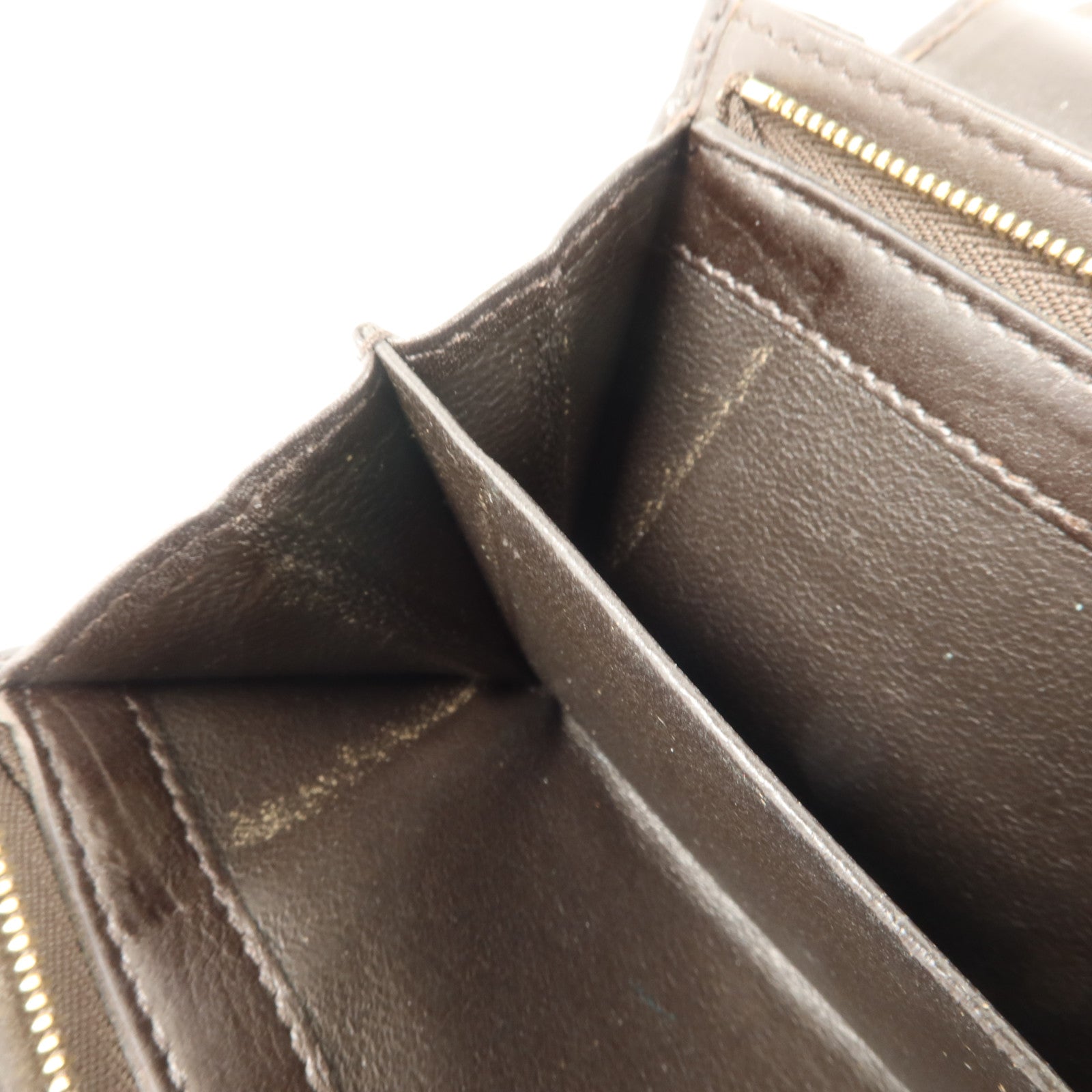GUCCI Gucci Gg Ghw Long Wallet 282431 Gg Canvas Calfskin Leather Brown image 17