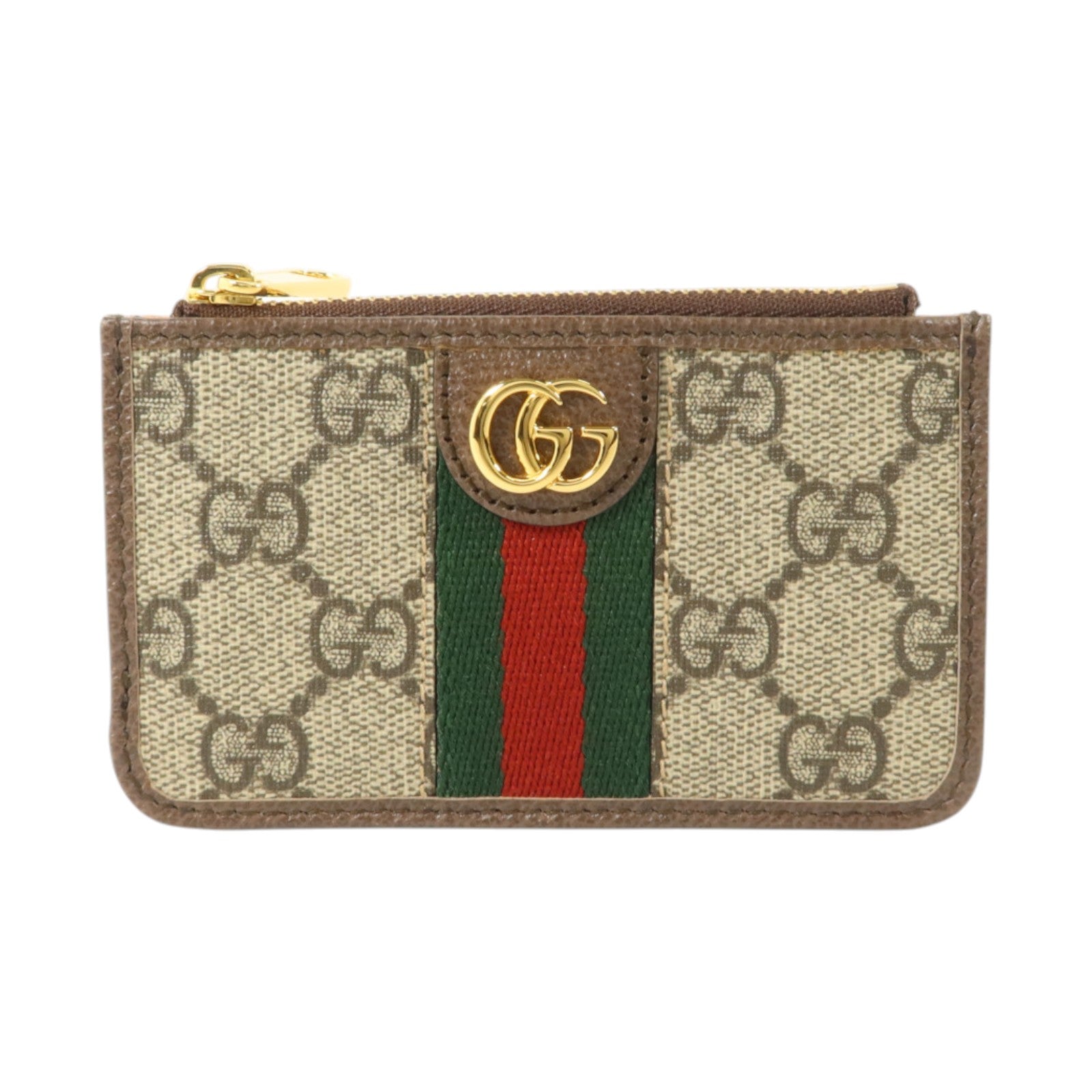 GUCCI Gucci Gg Ghw Card Holder 671723 Coated Canvas Brown image 1