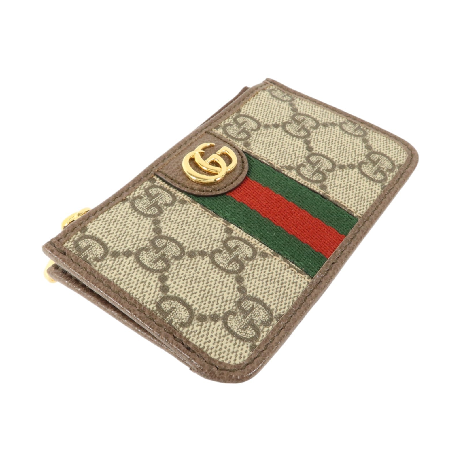 GUCCI Gucci Gg Ghw Card Holder 671723 Coated Canvas Brown image 3