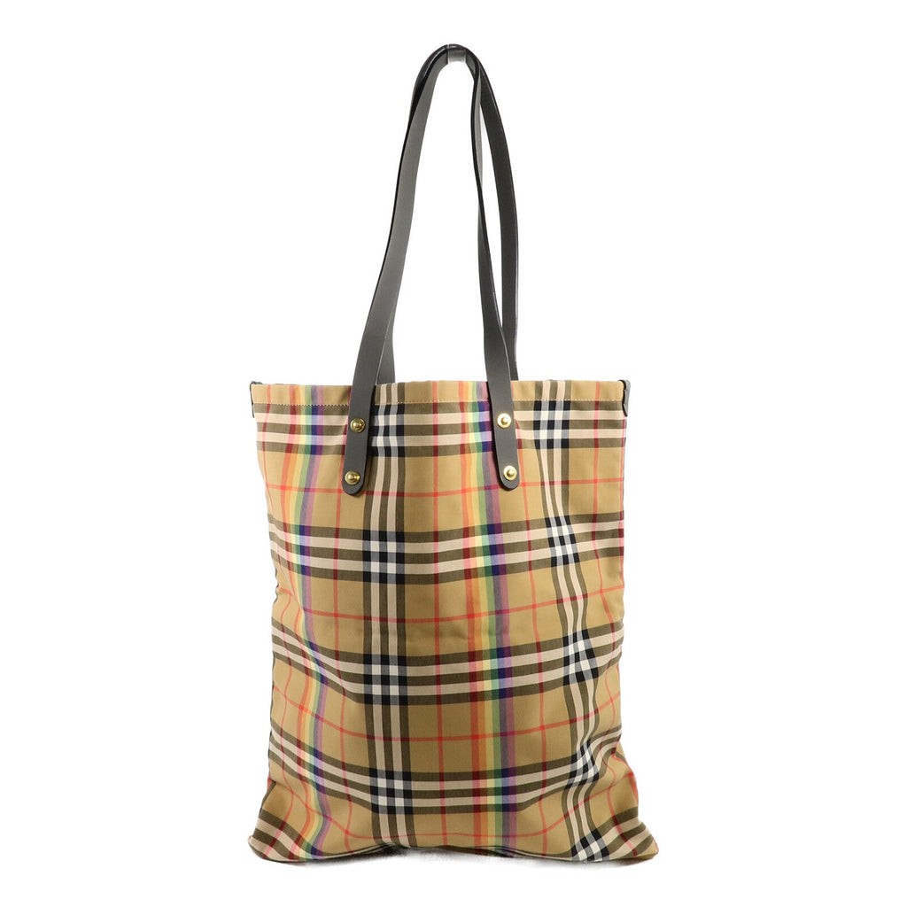 BURBERRY Burberry Ghw Rainbow Shopper Tote Bag 4077215 Nylon Brown image 2
