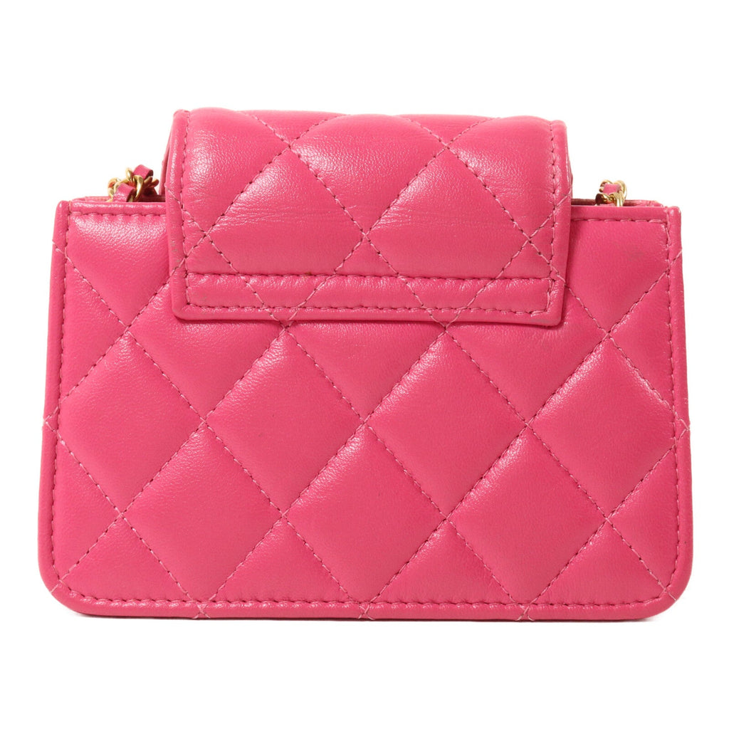 CHANEL Chanel Cc Ghw Card Holder Chain Shoulder Bag Ap3002 Calfskin Leather Pink image 2
