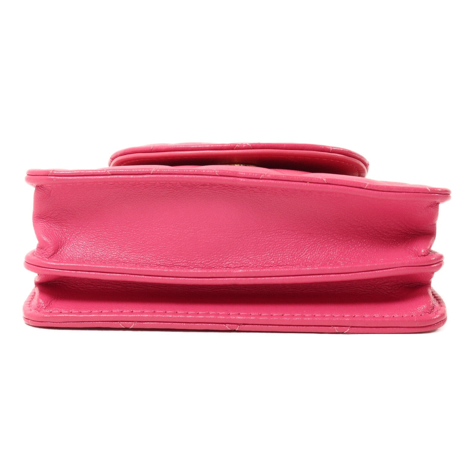 CHANEL Chanel Cc Ghw Card Holder Chain Shoulder Bag Ap3002 Calfskin Leather Pink image 4