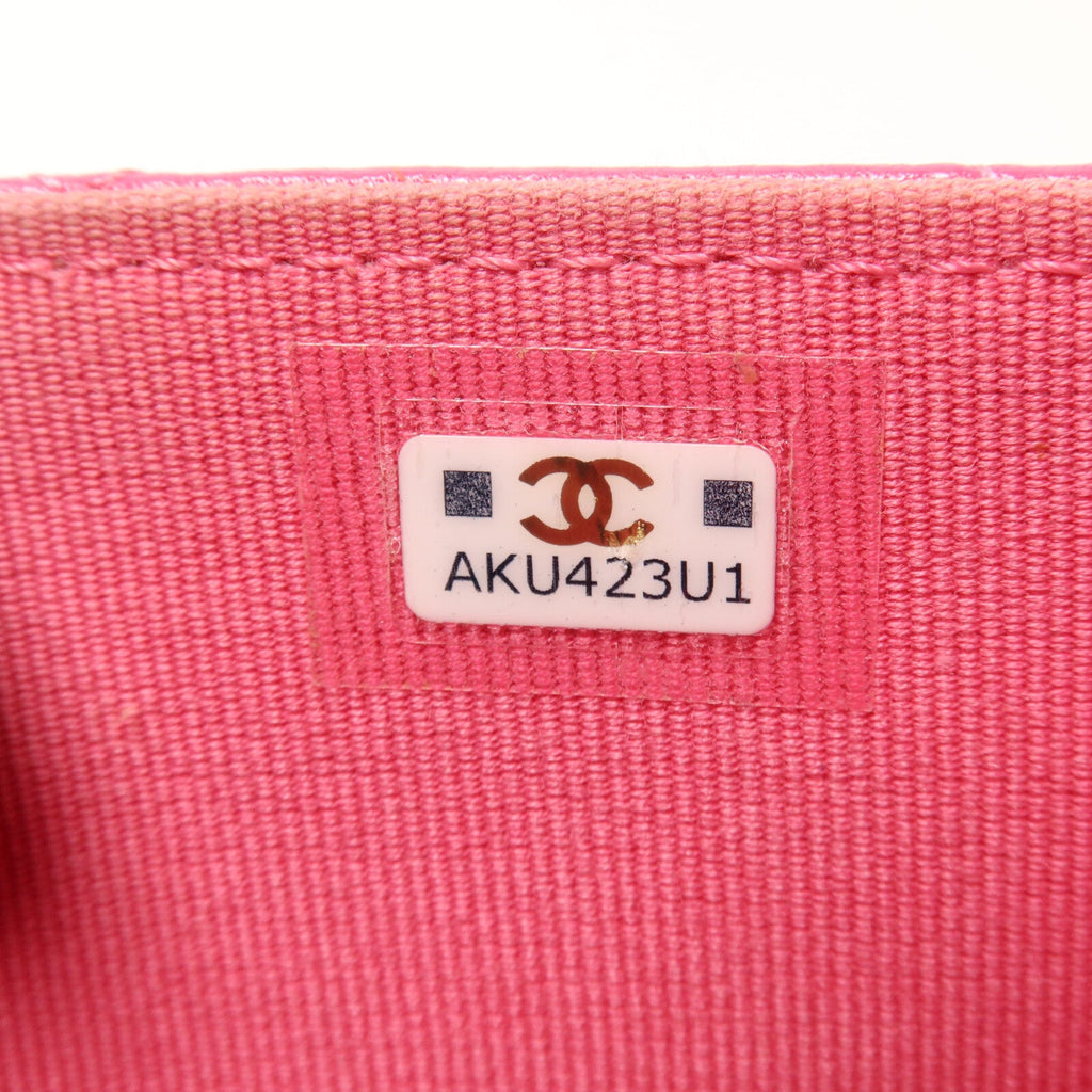 CHANEL Chanel Cc Ghw Card Holder Chain Shoulder Bag Ap3002 Calfskin Leather Pink image 7