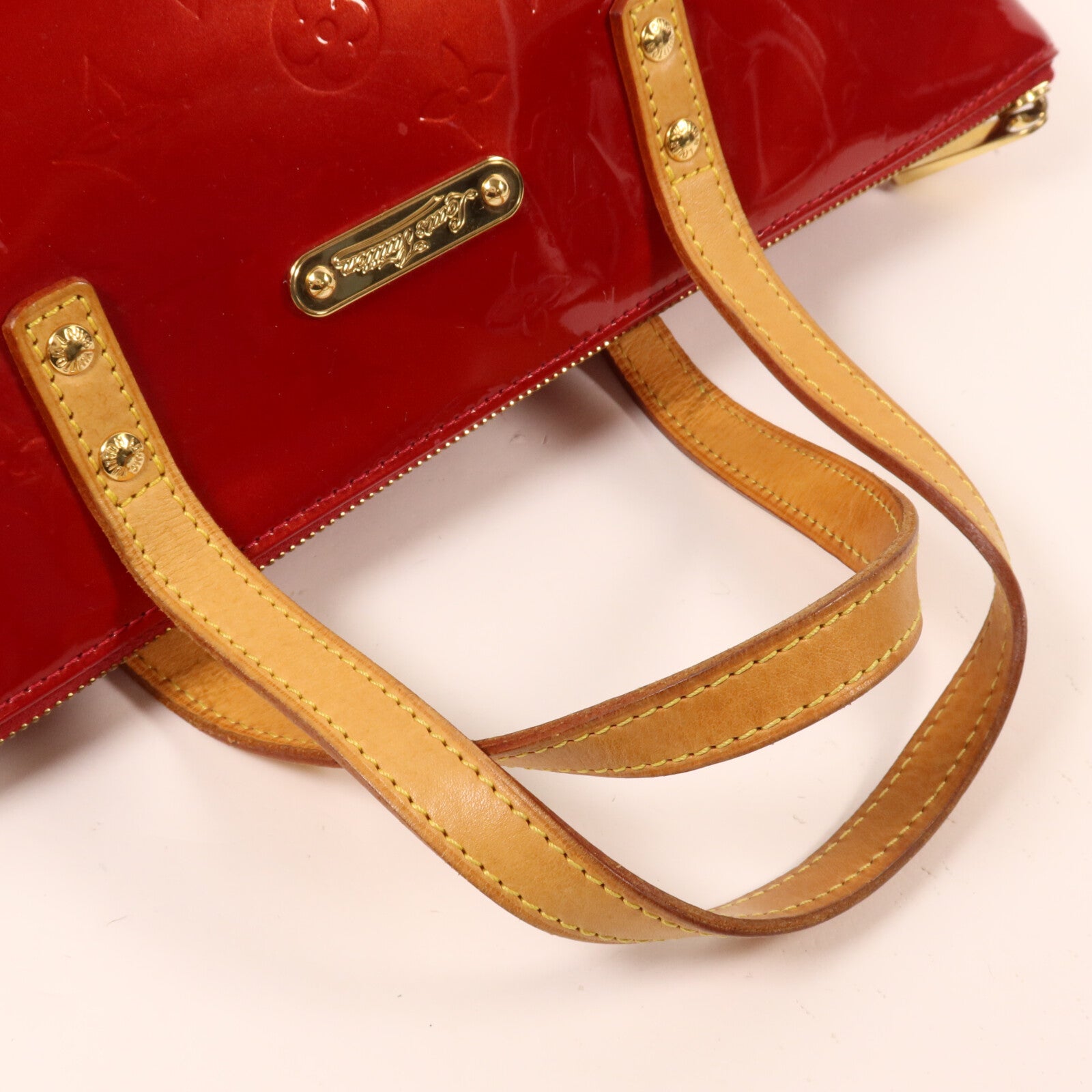 LOUIS VUITTON Louis Vuitton Lv Ghw Bellevue Pm Handbag M93583 Monogram Vernis Red image 8