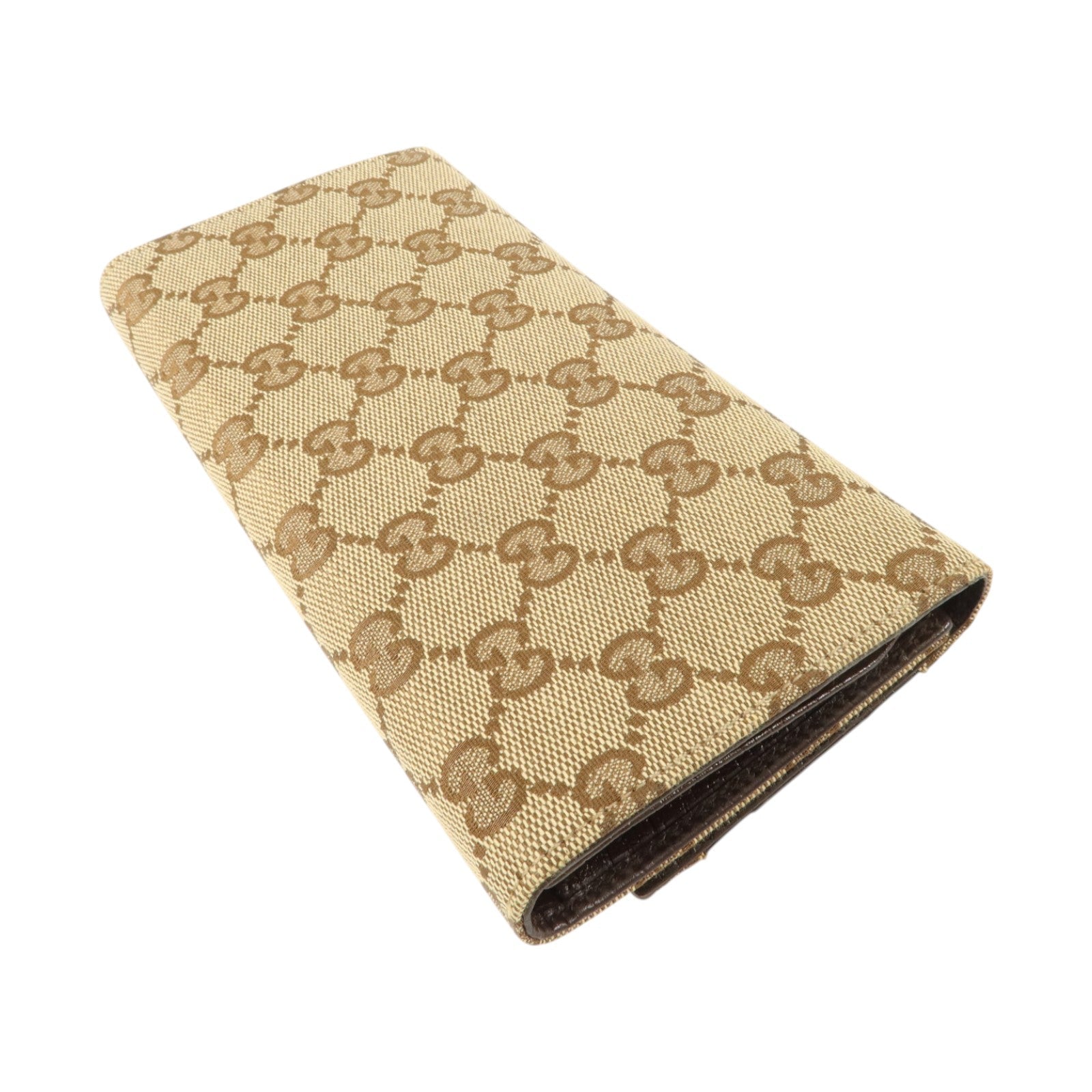 GUCCI Gucci Gg Ghw Vintage Web Horsebit Long Trifold Wallet 138032 Gg Canvas Brown image 4