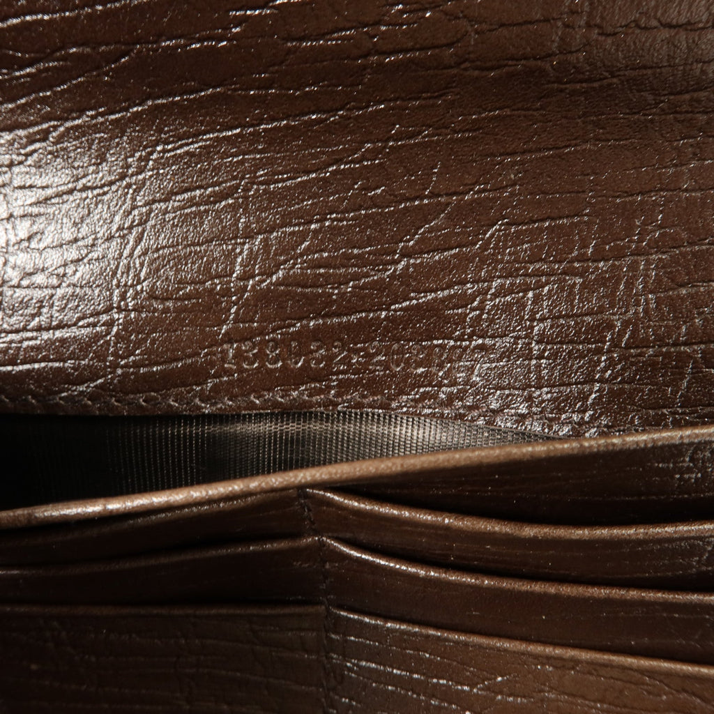 GUCCI Gucci Gg Ghw Vintage Web Horsebit Long Trifold Wallet 138032 Gg Canvas Brown image 8