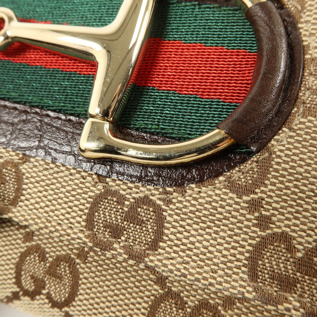 GUCCI Gucci Gg Ghw Vintage Web Horsebit Long Trifold Wallet 138032 Gg Canvas Brown image 14