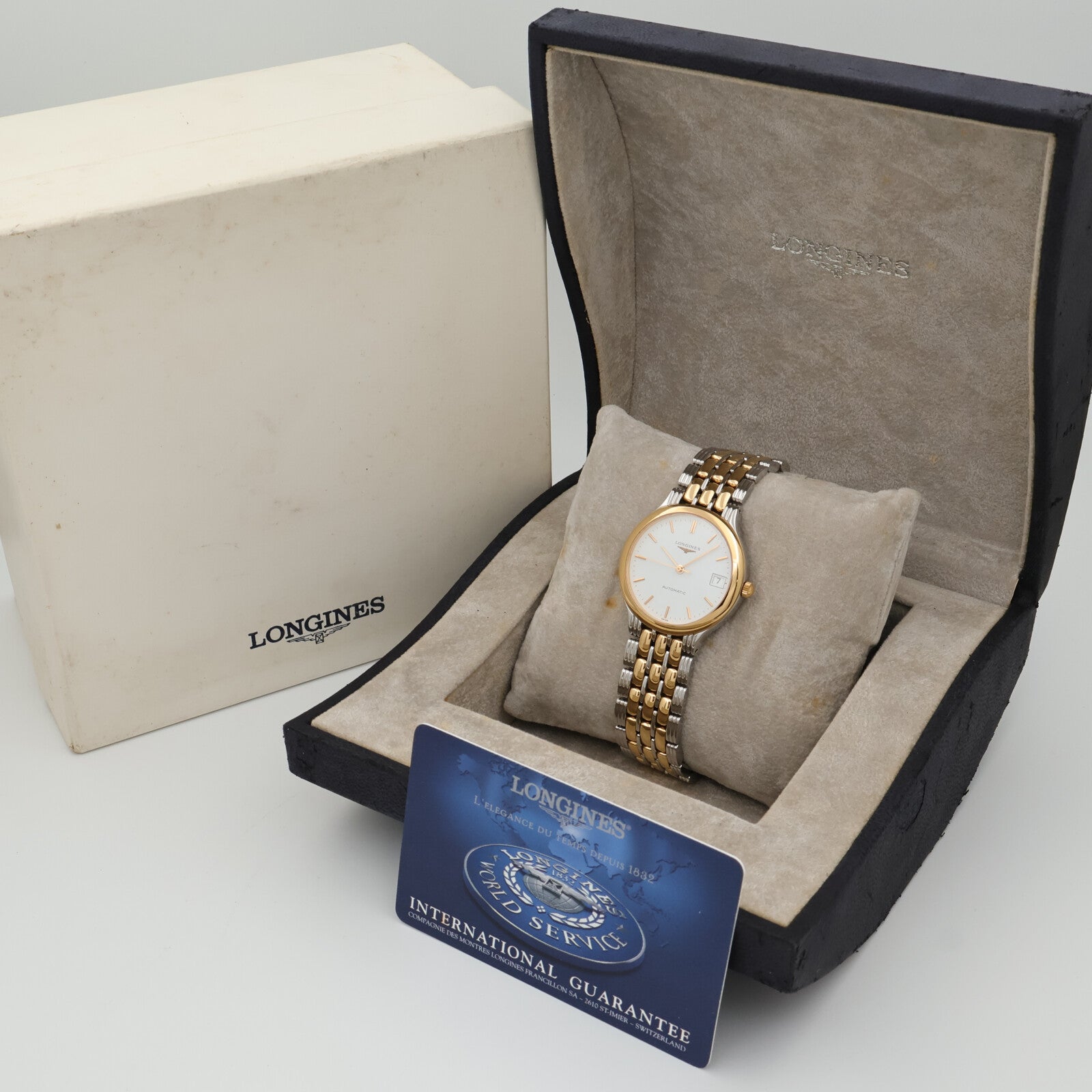 LONGINES Longines La Grande Classique L5.650.3 Automatic Watch Ss/Gold Plated White image 10