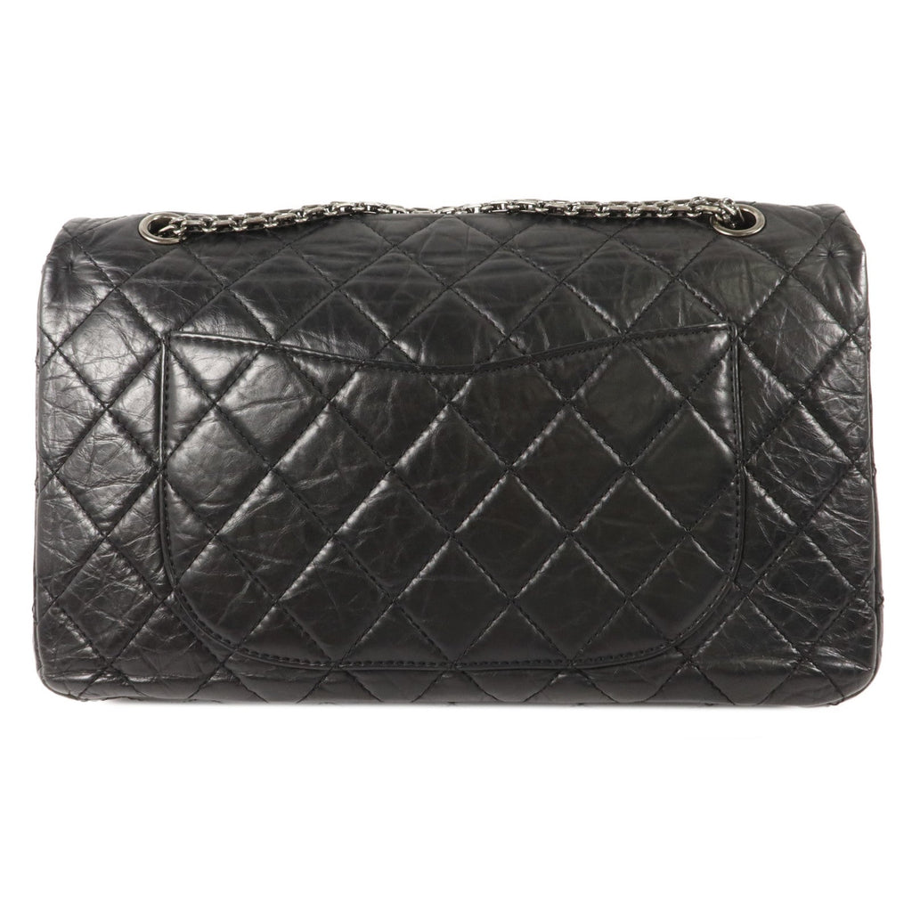 CHANEL Chanel Cc Shw 2.55 Maxi Chain Shoulder Bag Calfskin Leather Black image 2