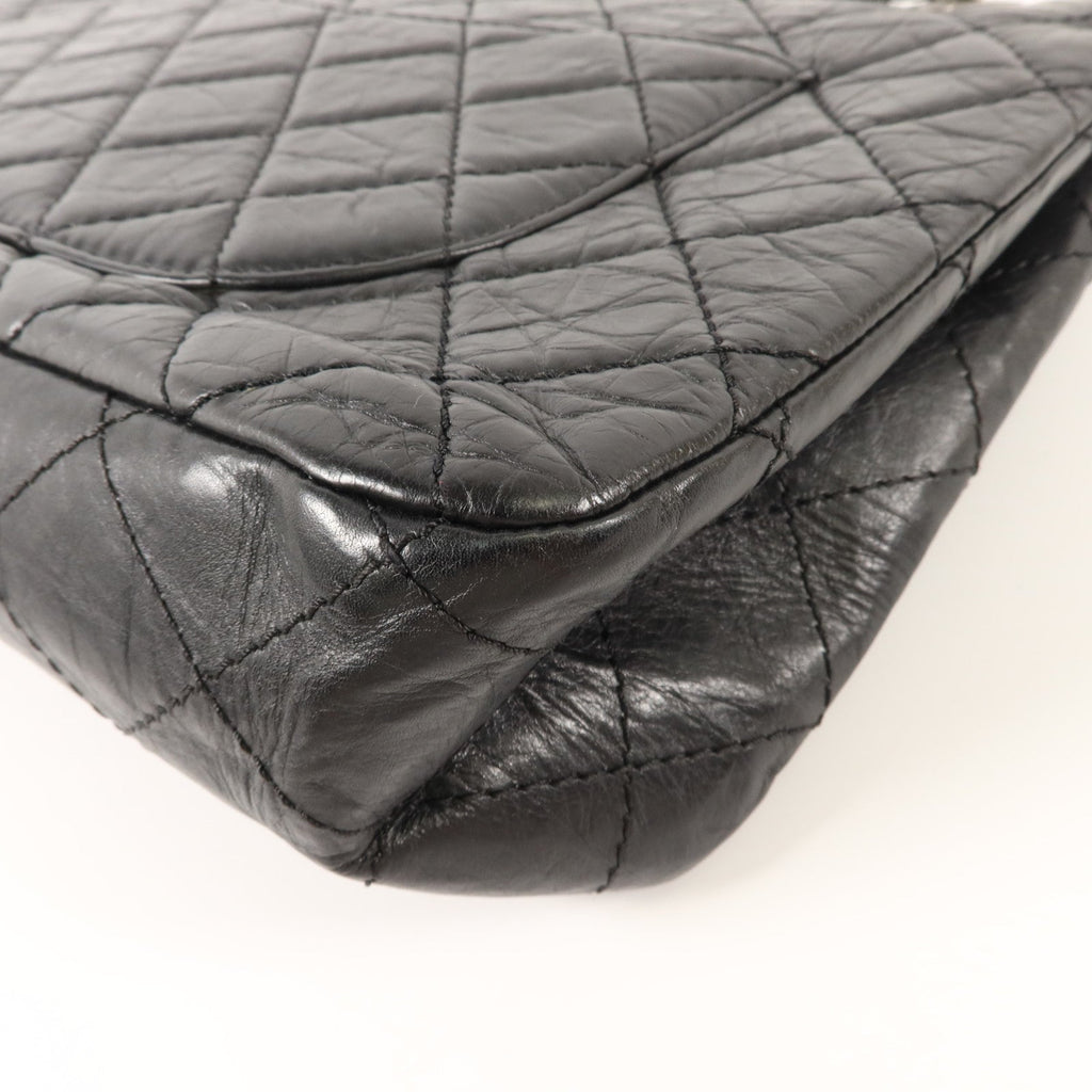 CHANEL Chanel Cc Shw 2.55 Maxi Chain Shoulder Bag Calfskin Leather Black image 14