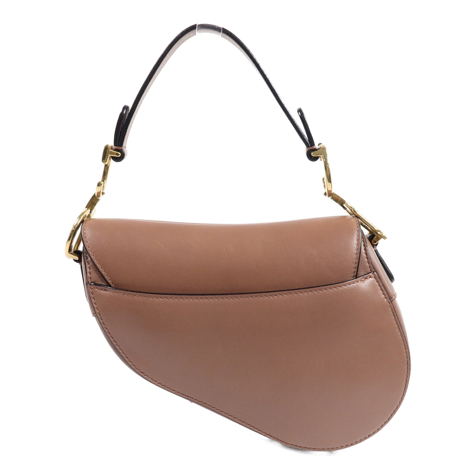 DIOR Christian Dior Cd Ghw Saddle Mini Shoulder Bag Calfskin Leather Brown image 2