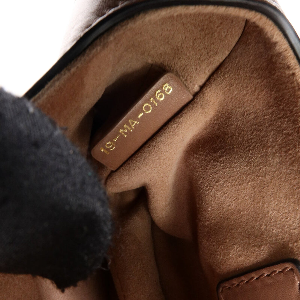 DIOR Christian Dior Cd Ghw Saddle Mini Shoulder Bag Calfskin Leather Brown image 7