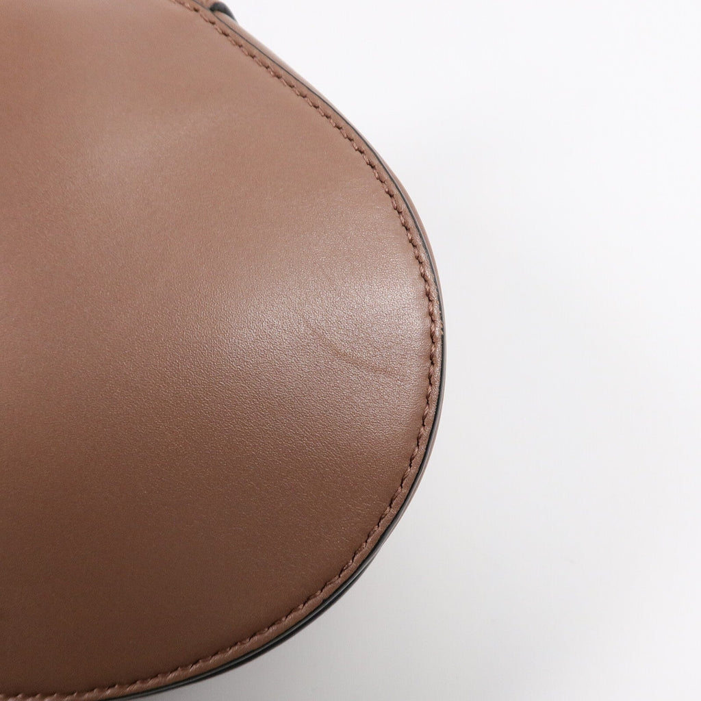 DIOR Christian Dior Cd Ghw Saddle Mini Shoulder Bag Calfskin Leather Brown image 15