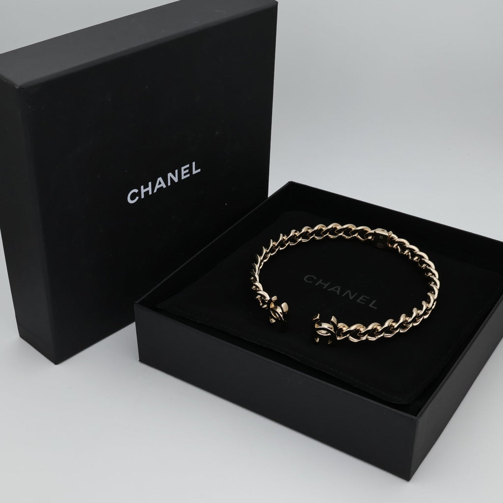 CHANEL Chanel Cc Choker Necklace B22c Metal Gold image 9