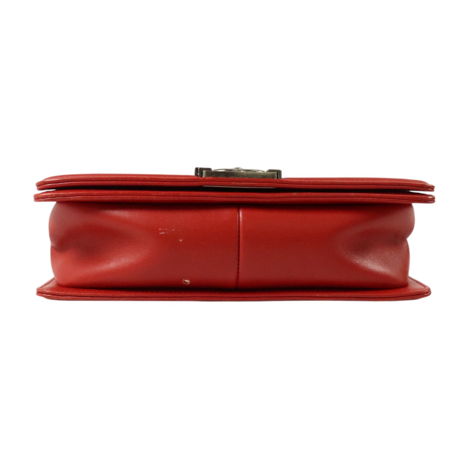 CHANEL Chanel Cc Shw Boy 25 Chain Shoulder Bag A67086 Calfskin Leather Red image 4