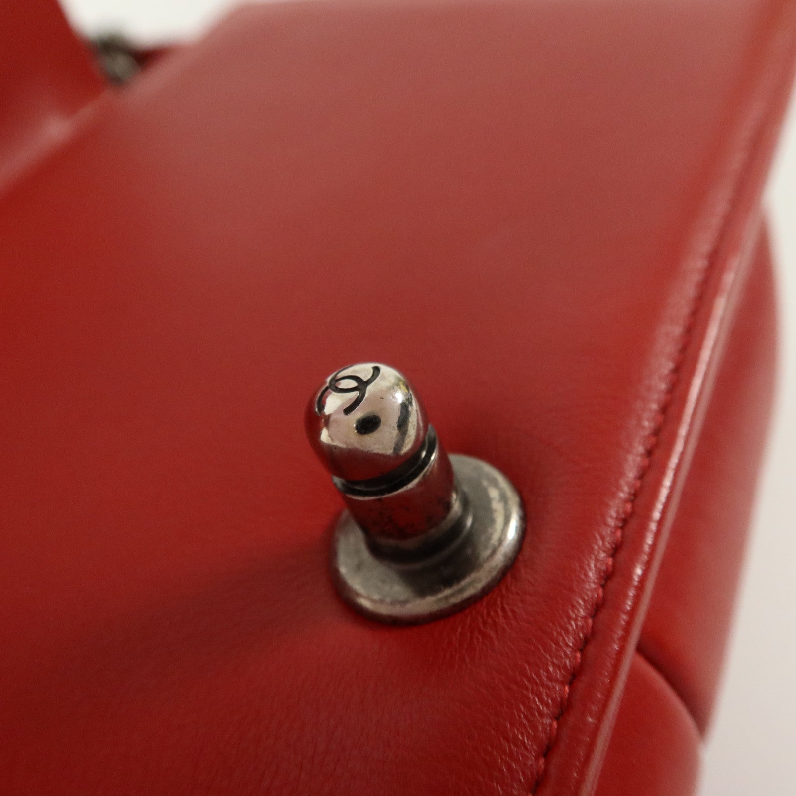 CHANEL Chanel Cc Shw Boy 25 Chain Shoulder Bag A67086 Calfskin Leather Red image 18