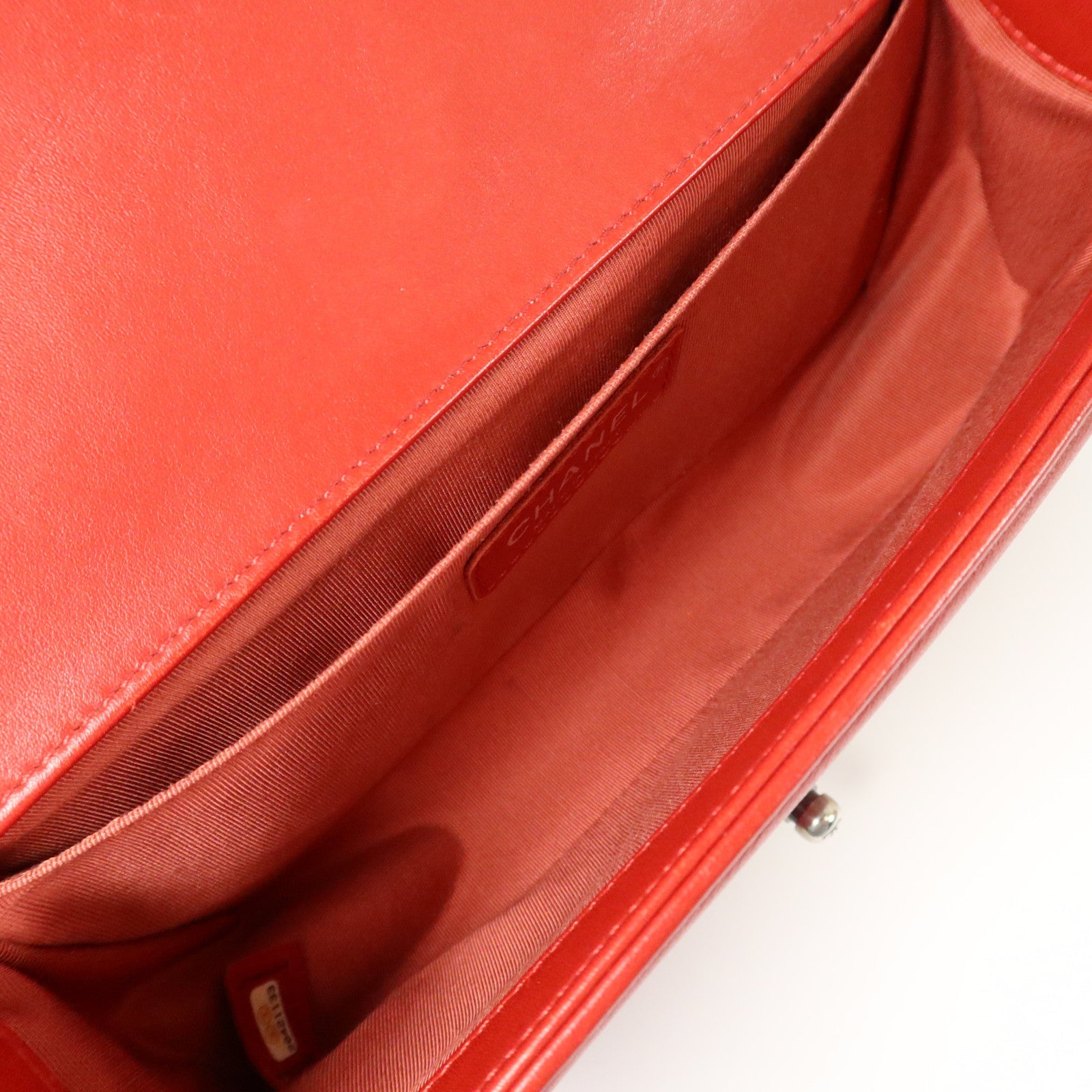 CHANEL Chanel Cc Shw Boy 25 Chain Shoulder Bag A67086 Calfskin Leather Red image 5